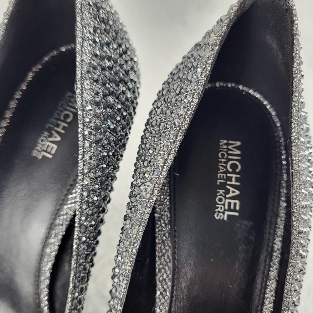 SOLD | Michael Kors Alina Flex Pump Rhinestone Pointed Toe | 9 M - Picture 4 of 9